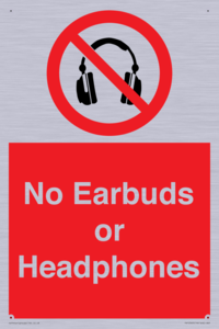 No Earbuds or Headphones